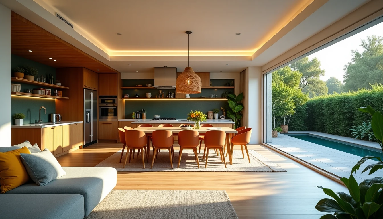 Plan maison 80m2 2 chambres avec cuisine ouverte